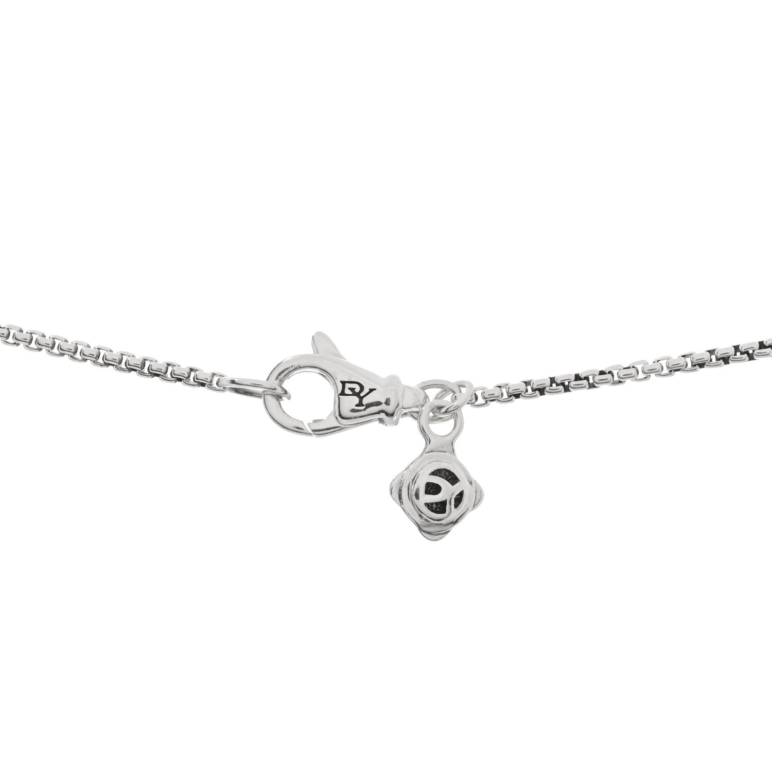 David Yurman Sterling Silver Diamond Black Onyx 4mm Albion Kids Pendant Necklace 3 of 3