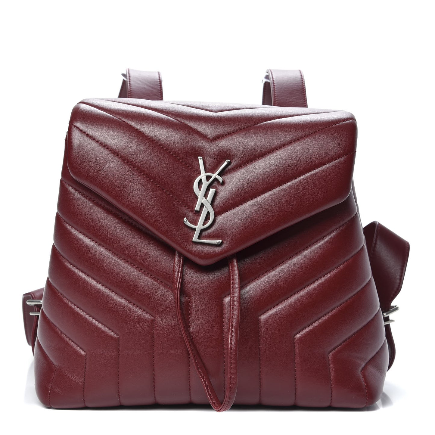 Calfskin Y Quilted Monogram Small Loulou Backpack Red