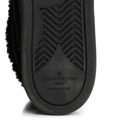 Louis Vuitton Suede Calfskin Shearling Snowdrop Flat Ankle Boot 38.5 Black 8 of 10