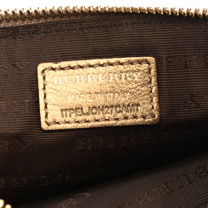 Burberry Haymarket Check Zip Pouch Gold 6 of 6