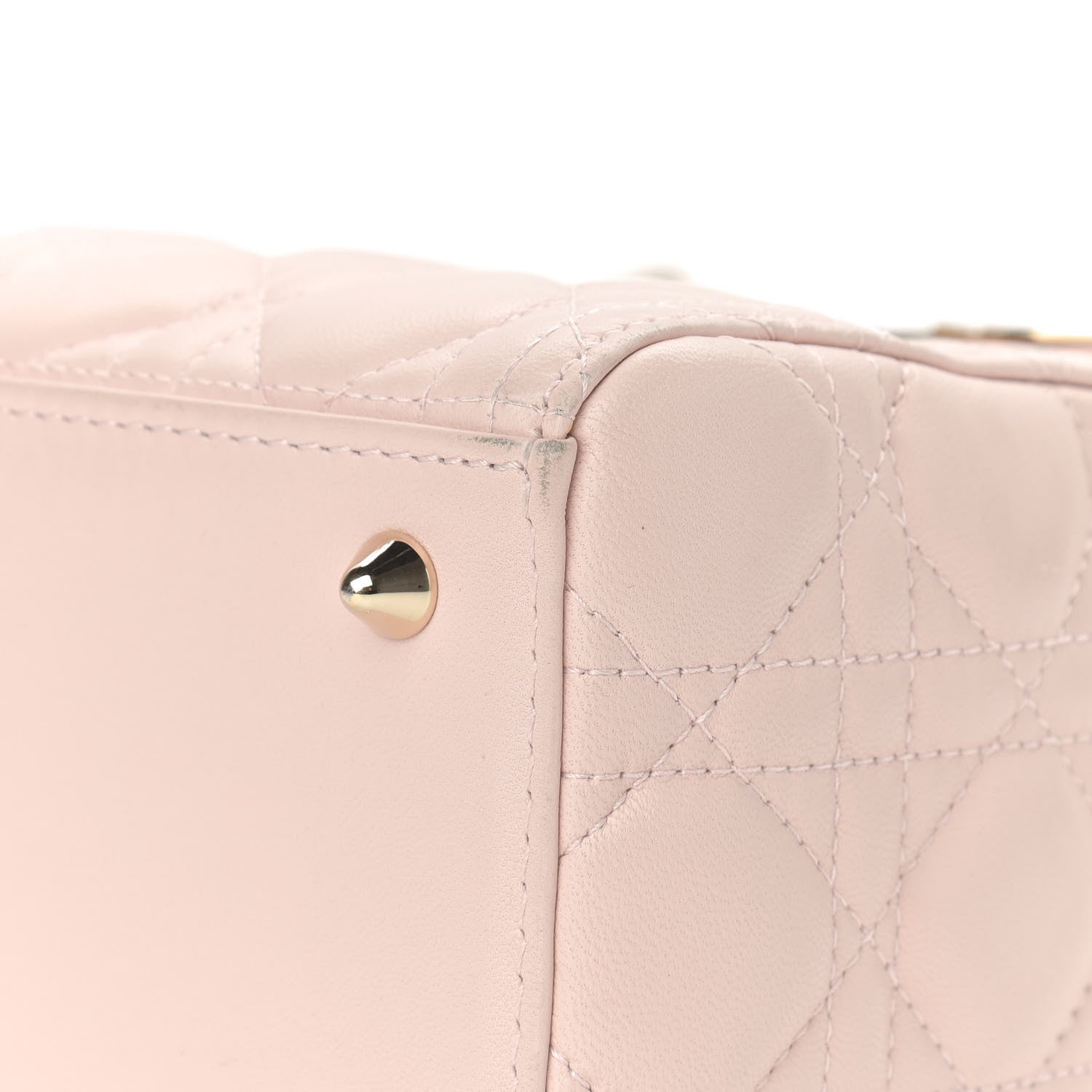 Christian Dior Lambskin Cannage Medium Lady Dior Light Pink 9 of 19