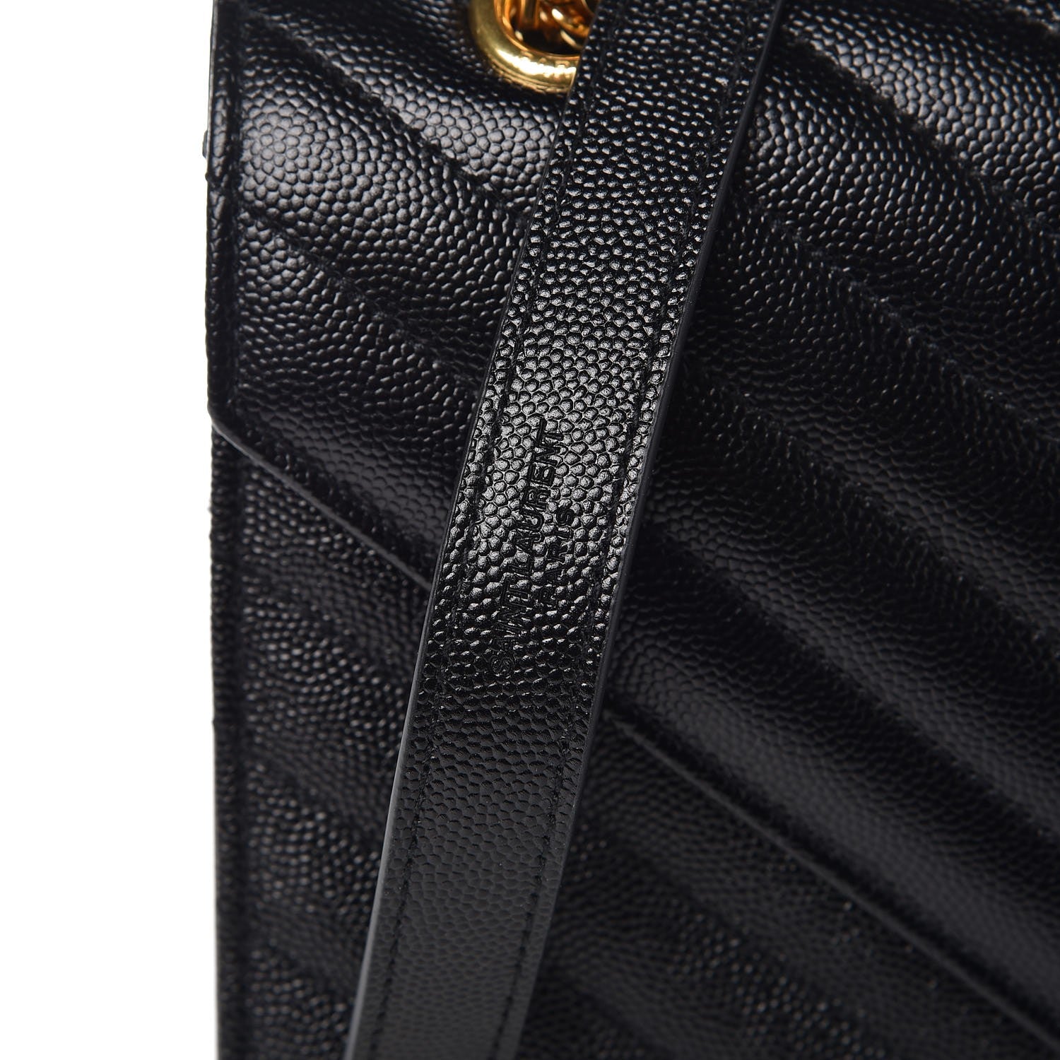 Saint Laurent Grain De Poudre Matelasse Chevron Medium Monogram Satchel Black 9 of 9
