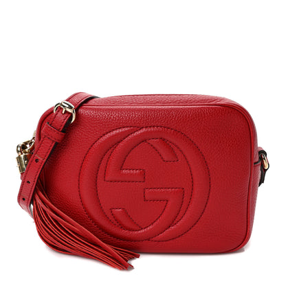Gucci Pebbled Calfskin Small Soho Disco Bag Tabasco Red 1 of 9