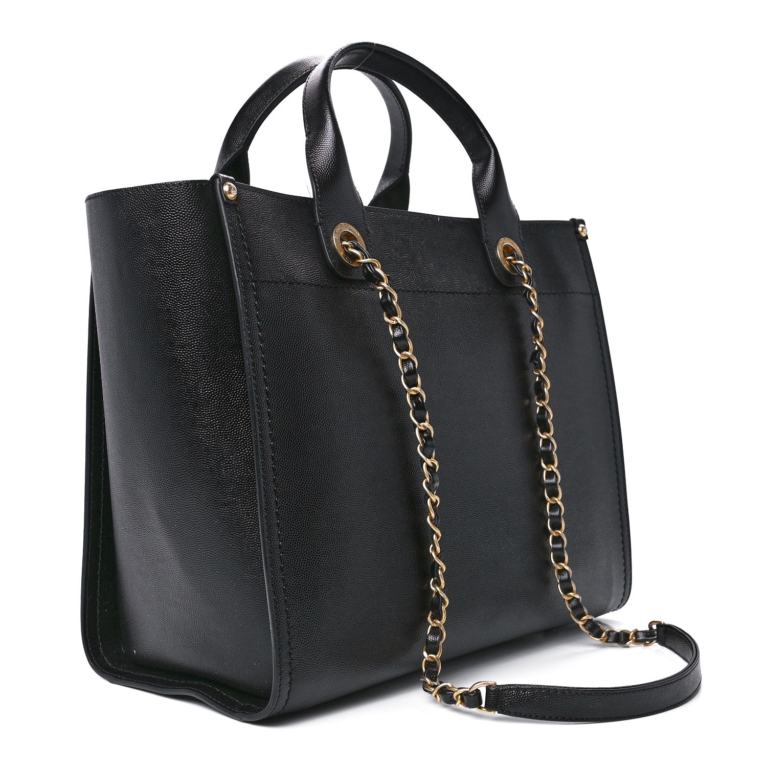 Chanel Caviar Medium Studded Deauville Tote Black 3 of 11