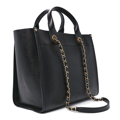 Chanel Caviar Medium Studded Deauville Tote Black 3 of 11