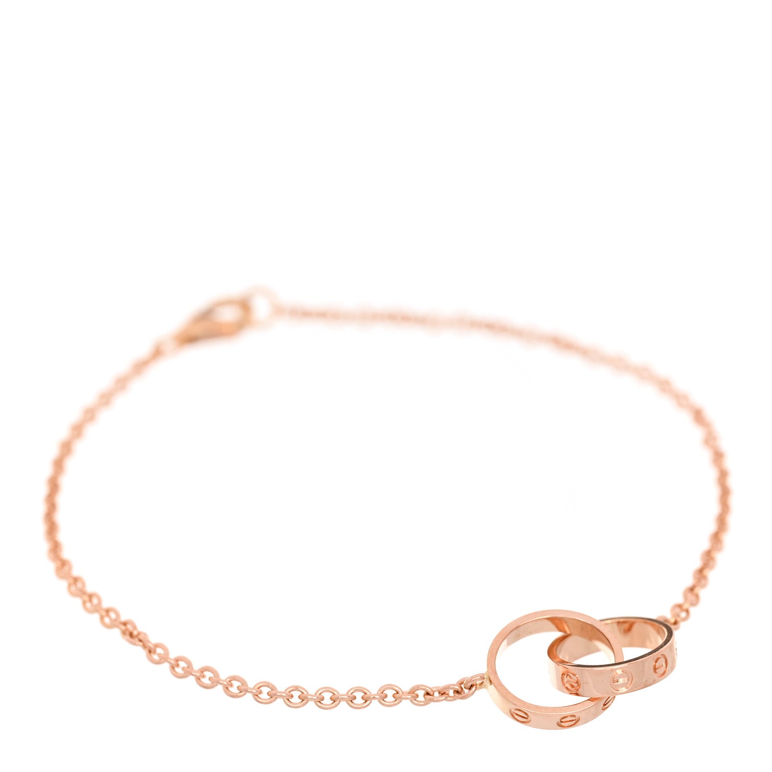 Cartier 18K Pink Gold Interlocking LOVE Bracelet 1 of 4