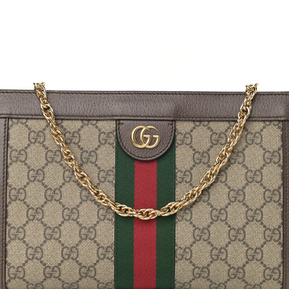 Gucci GG Supreme Monogram Web Small Ophidia Chain Shoulder Bag Brown 8 of 14