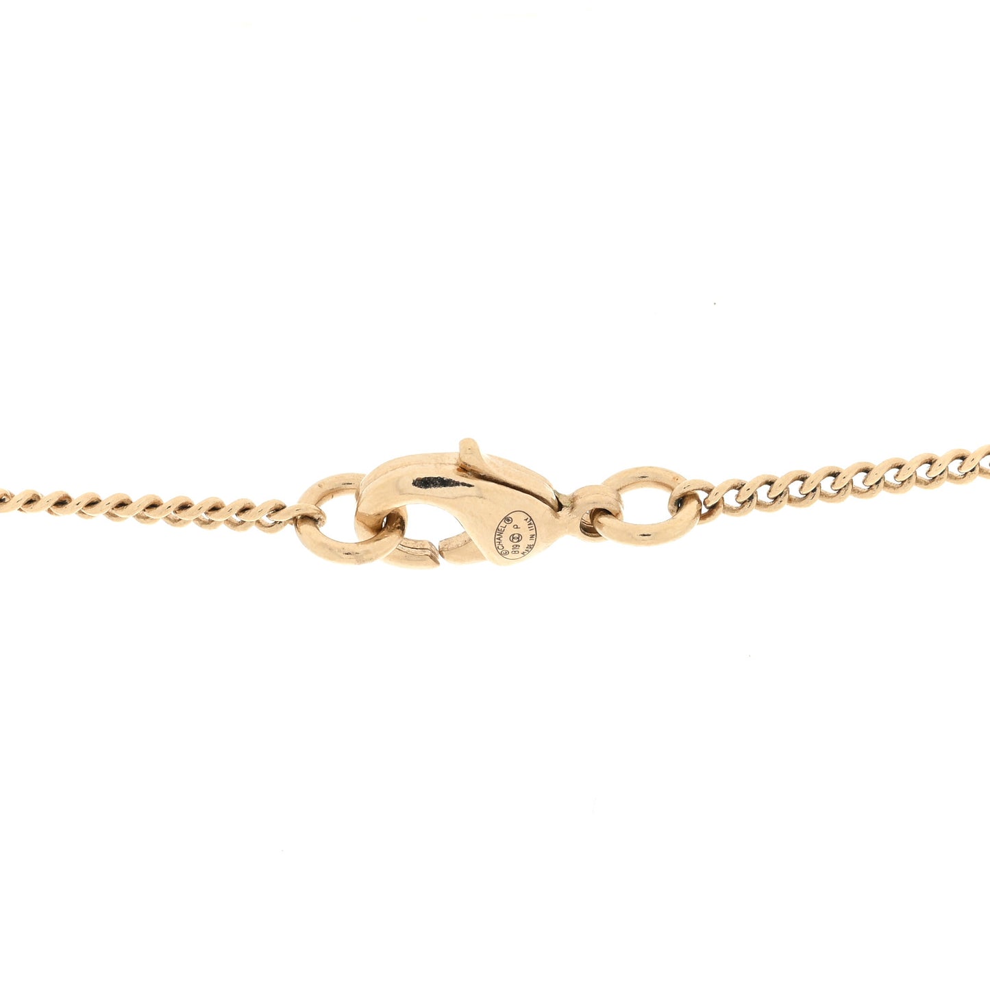 Baguette Crystal High Society CC Pendant Necklace Gold