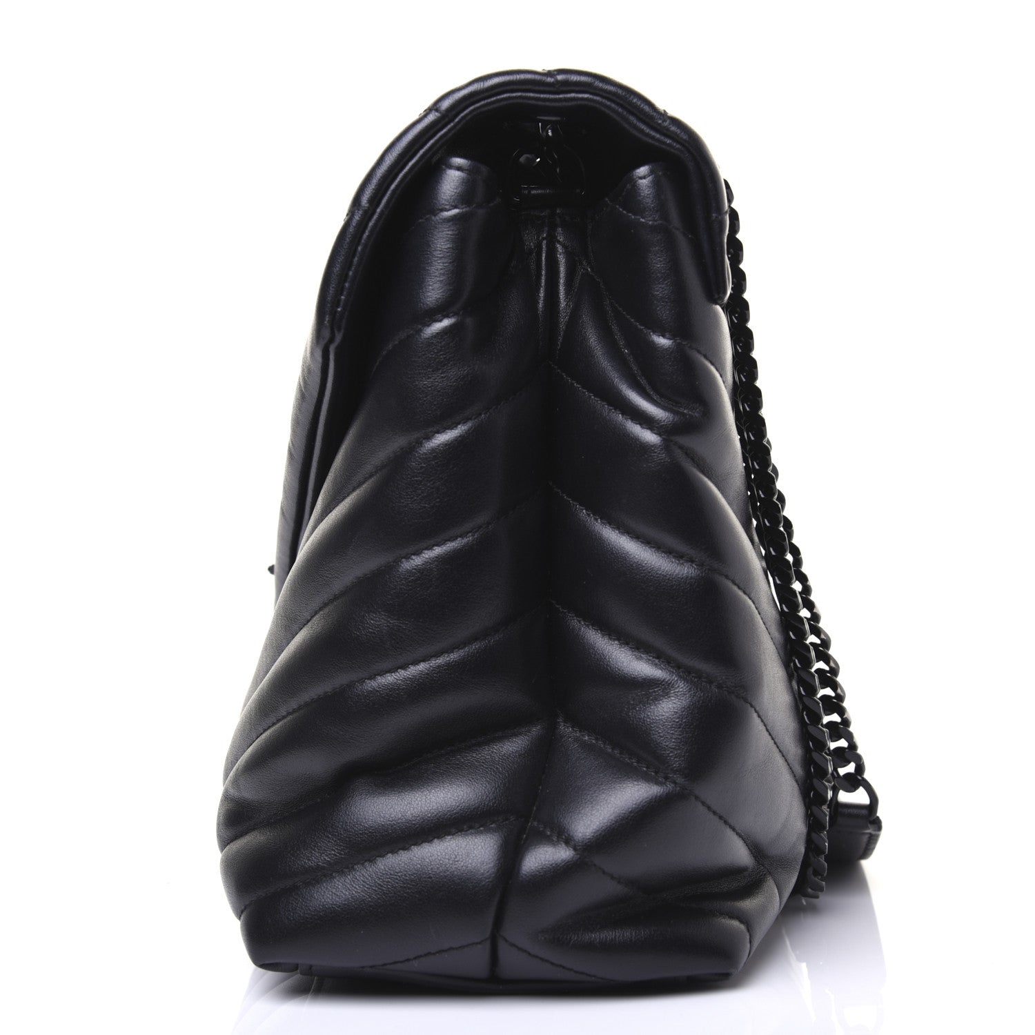 Saint Laurent Calfskin Y Quilted Monogram Medium Loulou Chain Satchel Black 18 of 21