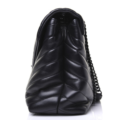 Saint Laurent Calfskin Y Quilted Monogram Medium Loulou Chain Satchel Black 18 of 21