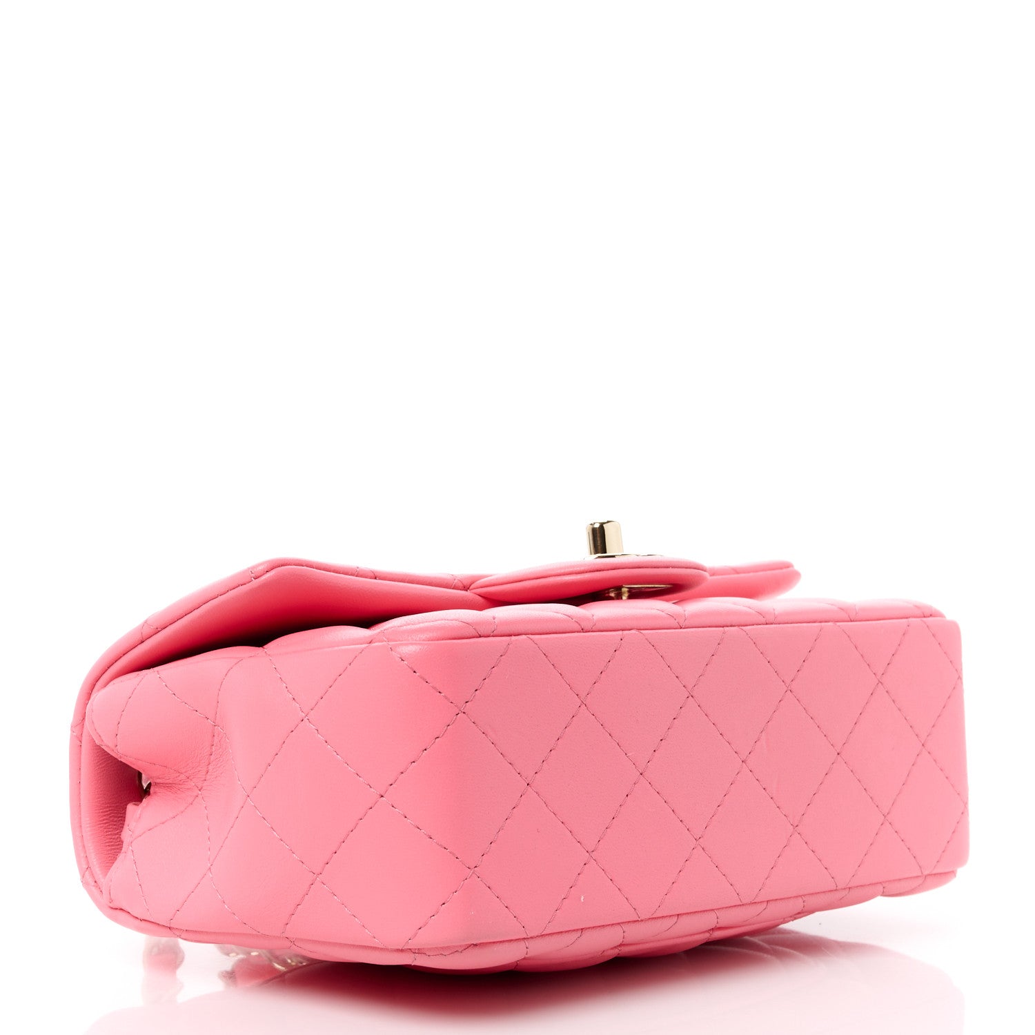 Chanel Lambskin Quilted Mini Rectangular Flap Pink 4 of 13