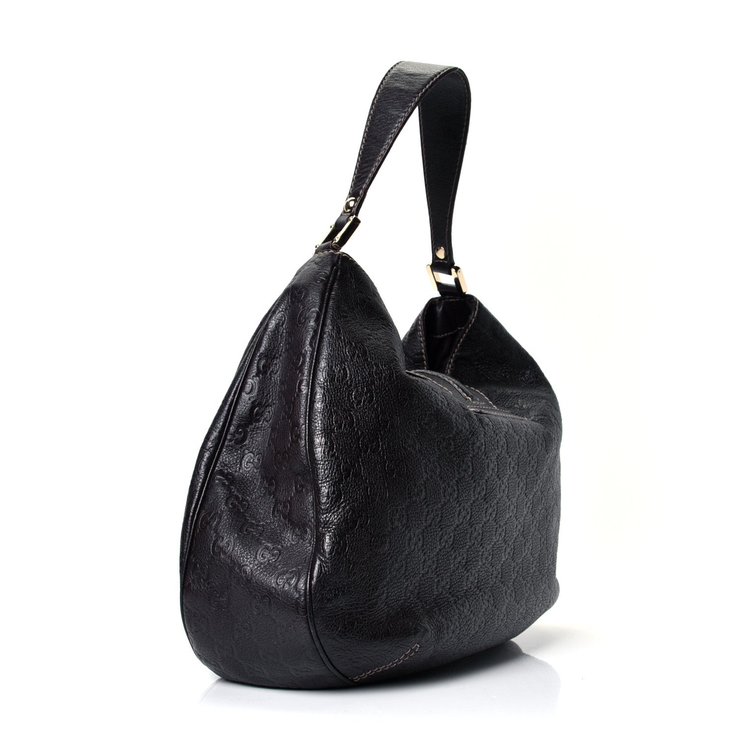 Gucci Guccissima Large New Ladies Web Hobo Dark Brown 2 of 4