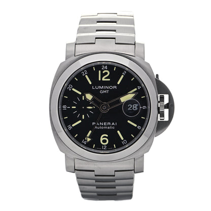 Panerai Stainless Steel 44mm Luminor GMT Automatic Watch Black PAM00297 1 of 7