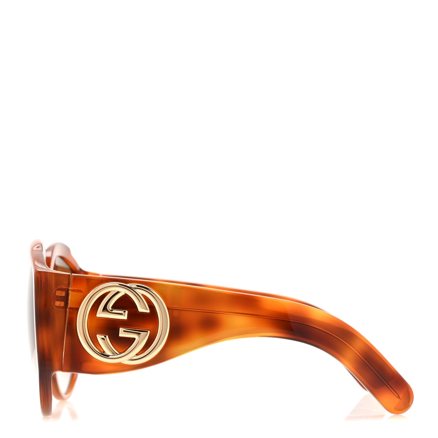 Gucci Acetate Oversized Interlocking GGG0151S Sunglasses Tortoise 3 of 7