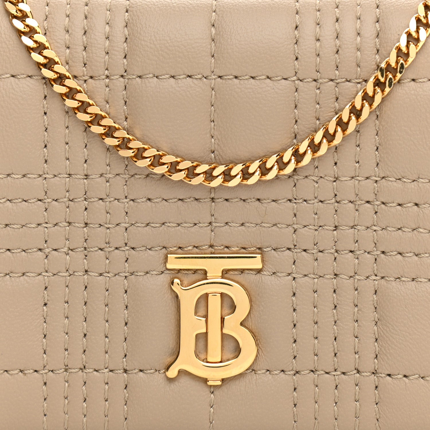 Burberry Lambskin Quilted Mini Lola Bag Honey 8 of 8