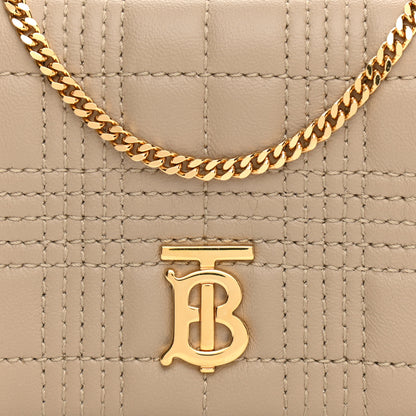 Burberry Lambskin Quilted Mini Lola Bag Honey 8 of 8