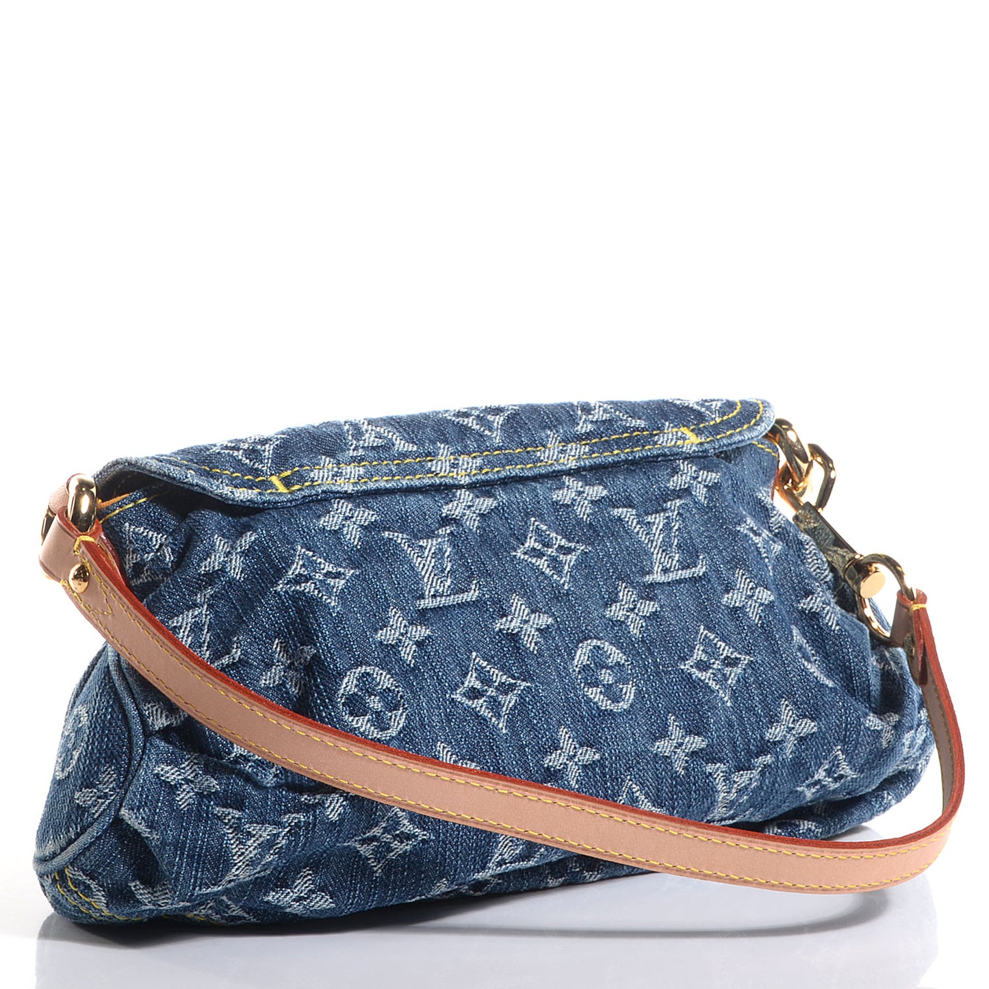 Monogram Denim Mini Pleaty Blue