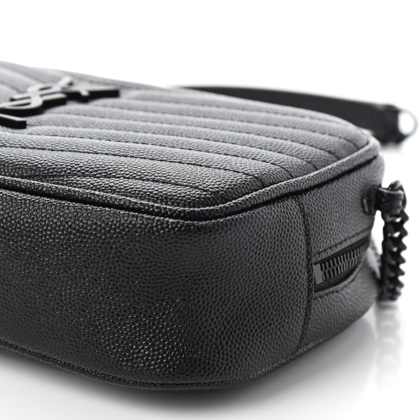 Grain De Poudre Matelasse Monogram Mini Lou Camera Bag Black