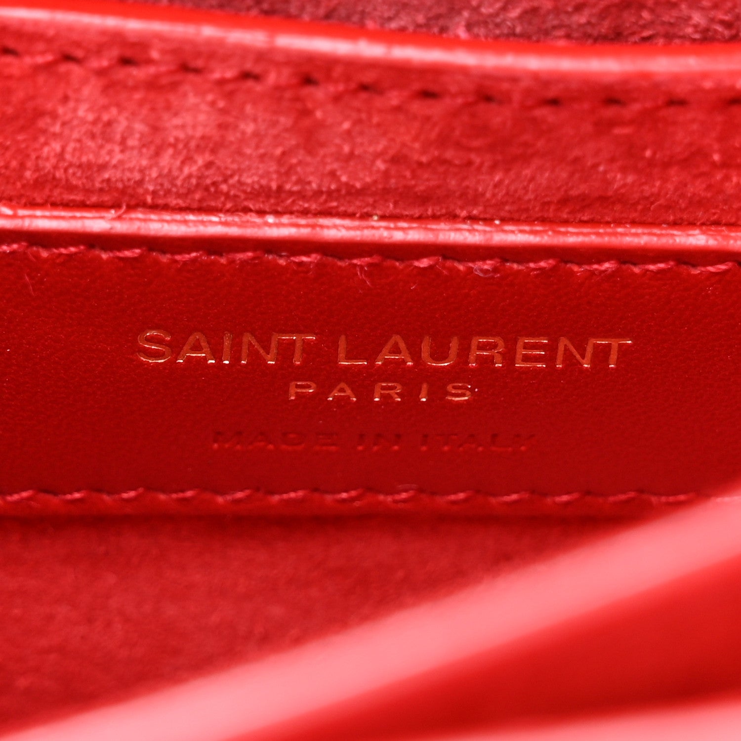 Saint Laurent Patent Small Monogram Sunset Red 6 of 9
