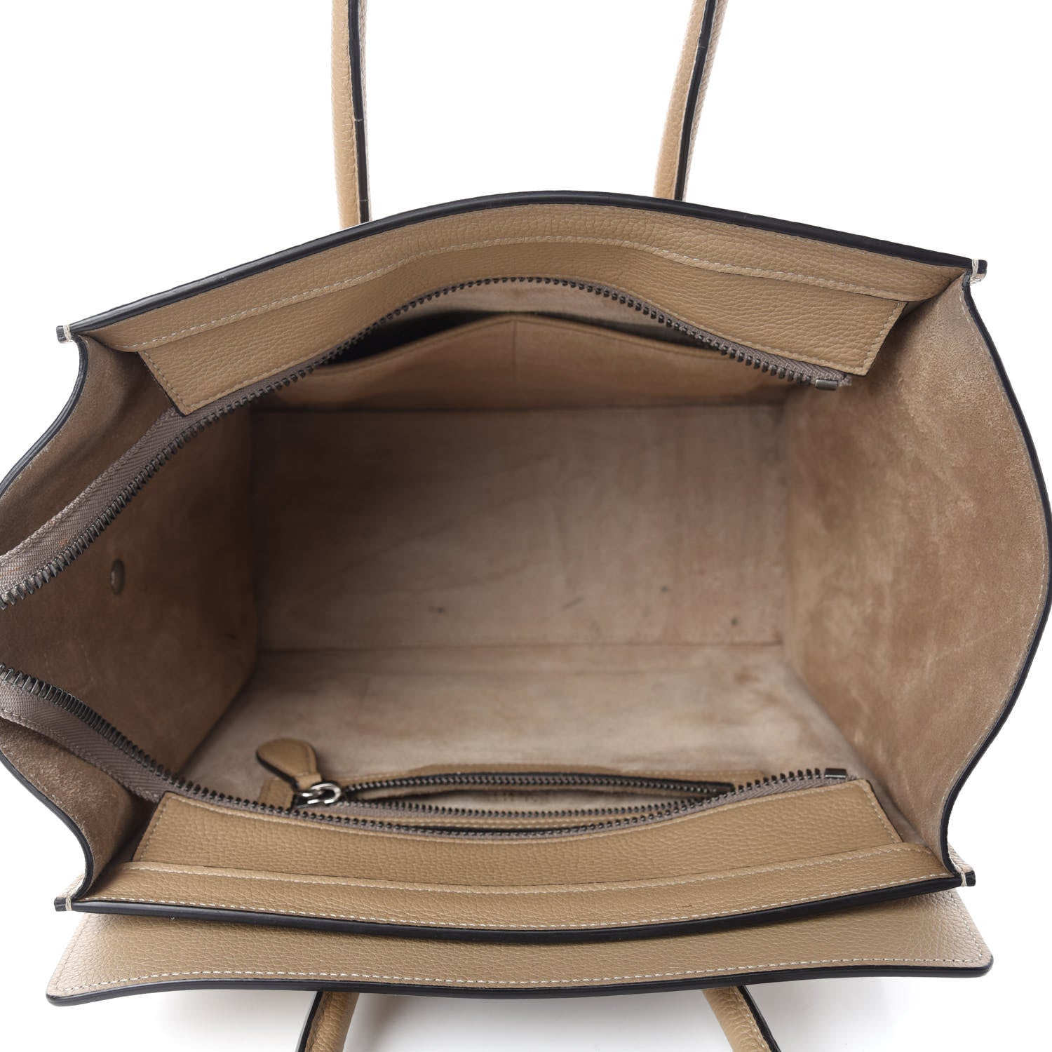 Celine Drummed Calfskin Micro Luggage Dune 5 of 14