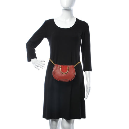 Chloe Calfskin Suede Mini Pixie Signature Belt Bag Dahlia Red 2 of 8