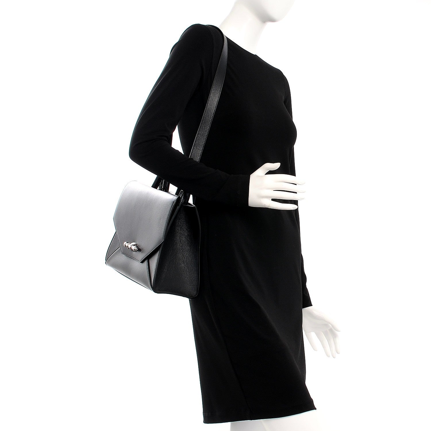 Givenchy Calfskin Small Obsedia Satchel Black 2 of 8