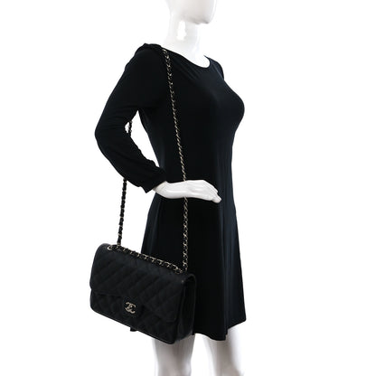 Chanel Caviar Quilted Jumbo Double Flap Black 2 of 12