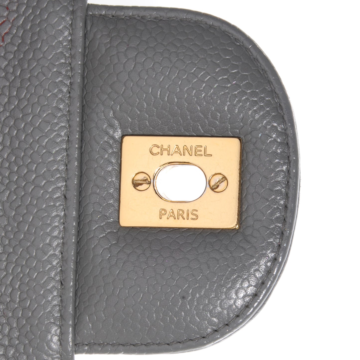 Caviar Jumbo Single Flap Grey