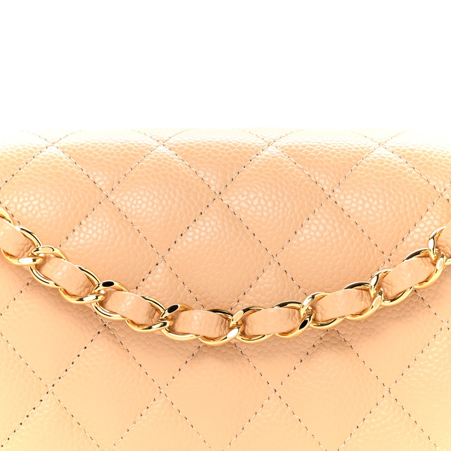 Chanel Caviar Quilted Medium Double Flap Beige Clair 8 of 11