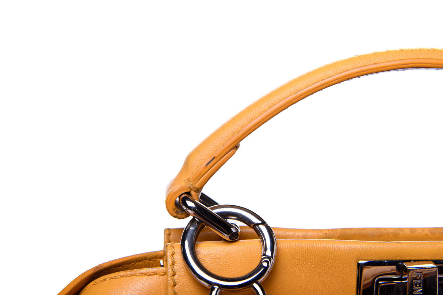 Nappa Mini Peekaboo Iconic Satchel Giallo Syrup