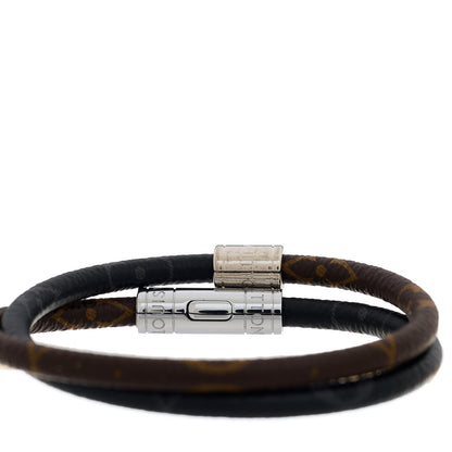 Louis Vuitton Monogram Eclipse Keep It Double Bracelet 19 3 of 8