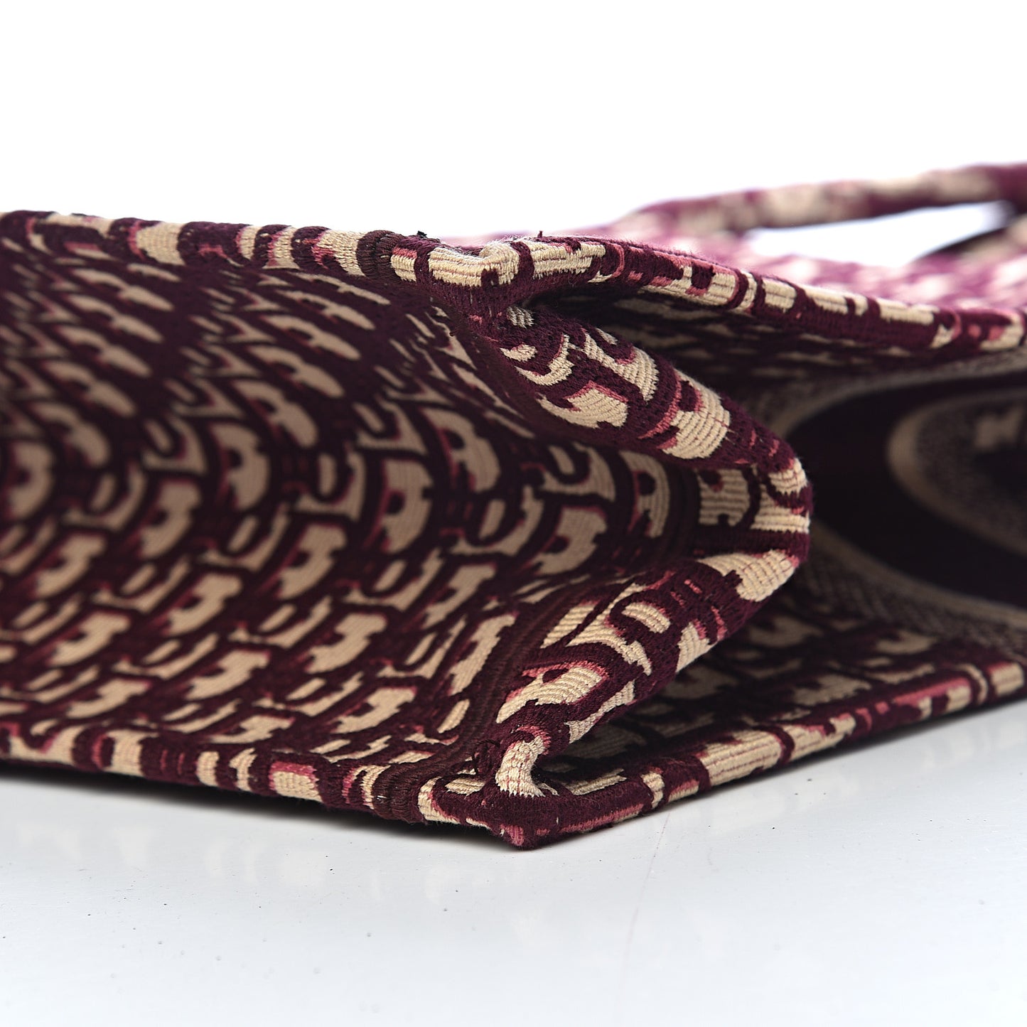 Oblique Large Book Tote Burgundy Multicolor