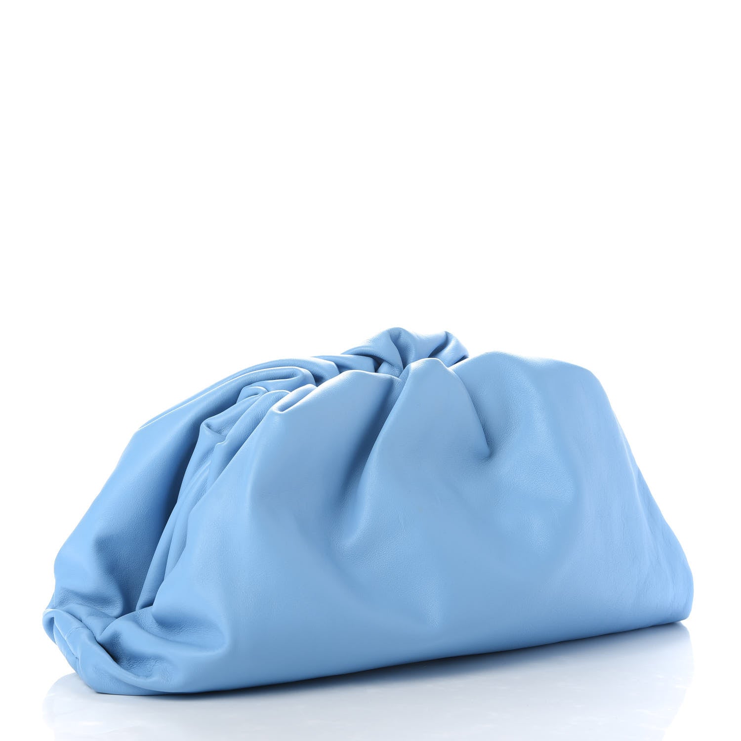 Bottega Veneta Smooth Butter Calf The Pouch Oversized Clutch Sky Blue 3 of 9