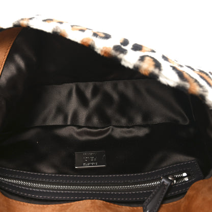 Fendi Calf Hair Leopard Print Baguette Moro 5 of 10