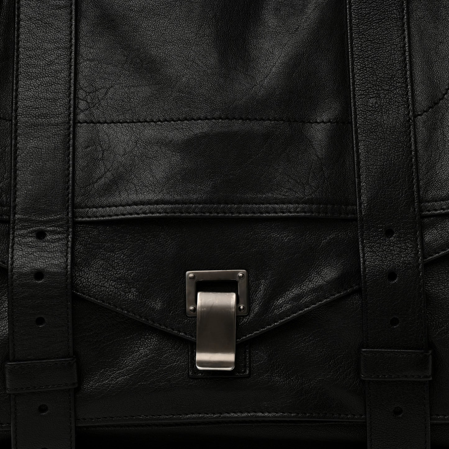 Lambskin Medium PS1 Satchel Black