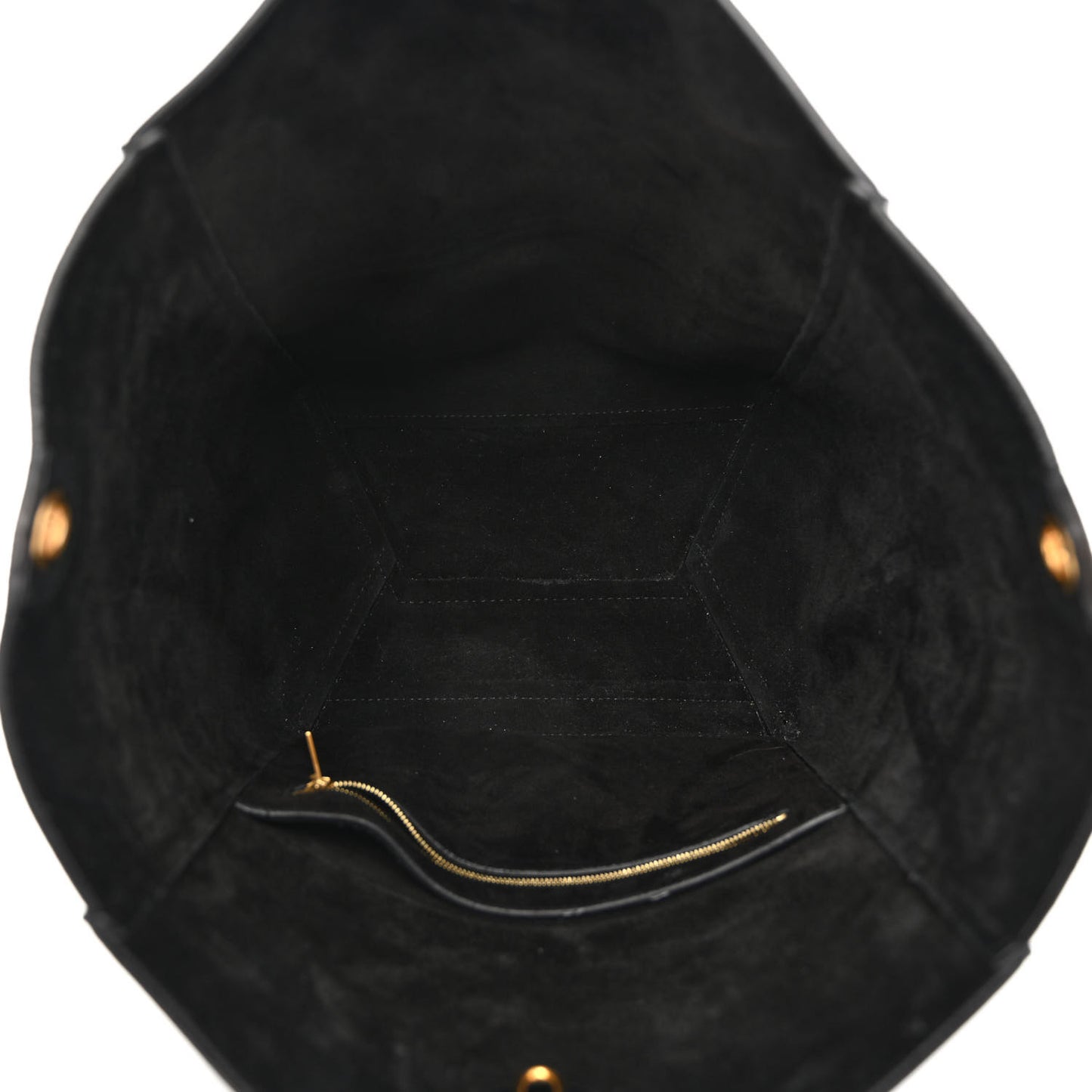 Soft Grained Calfskin Sangle Bucket Bag Black