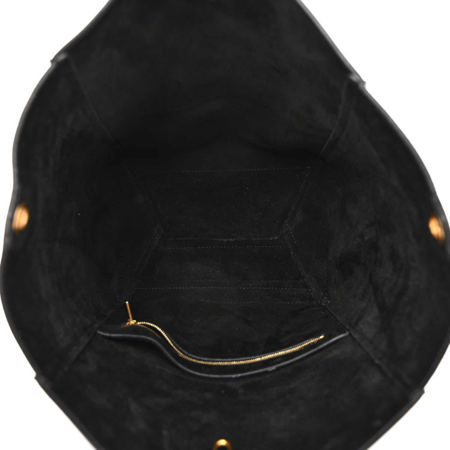 Celine Soft Grained Calfskin Sangle Bucket Bag Black 5 of 13