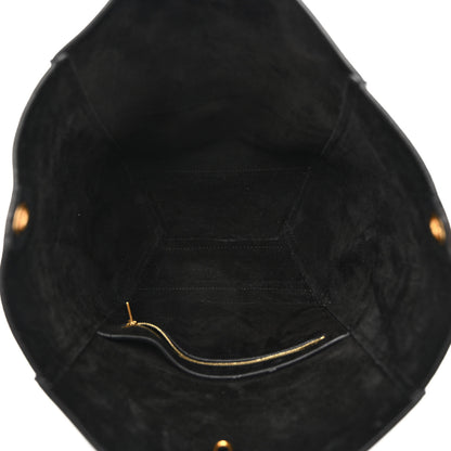Celine Soft Grained Calfskin Sangle Bucket Bag Black 5 of 13