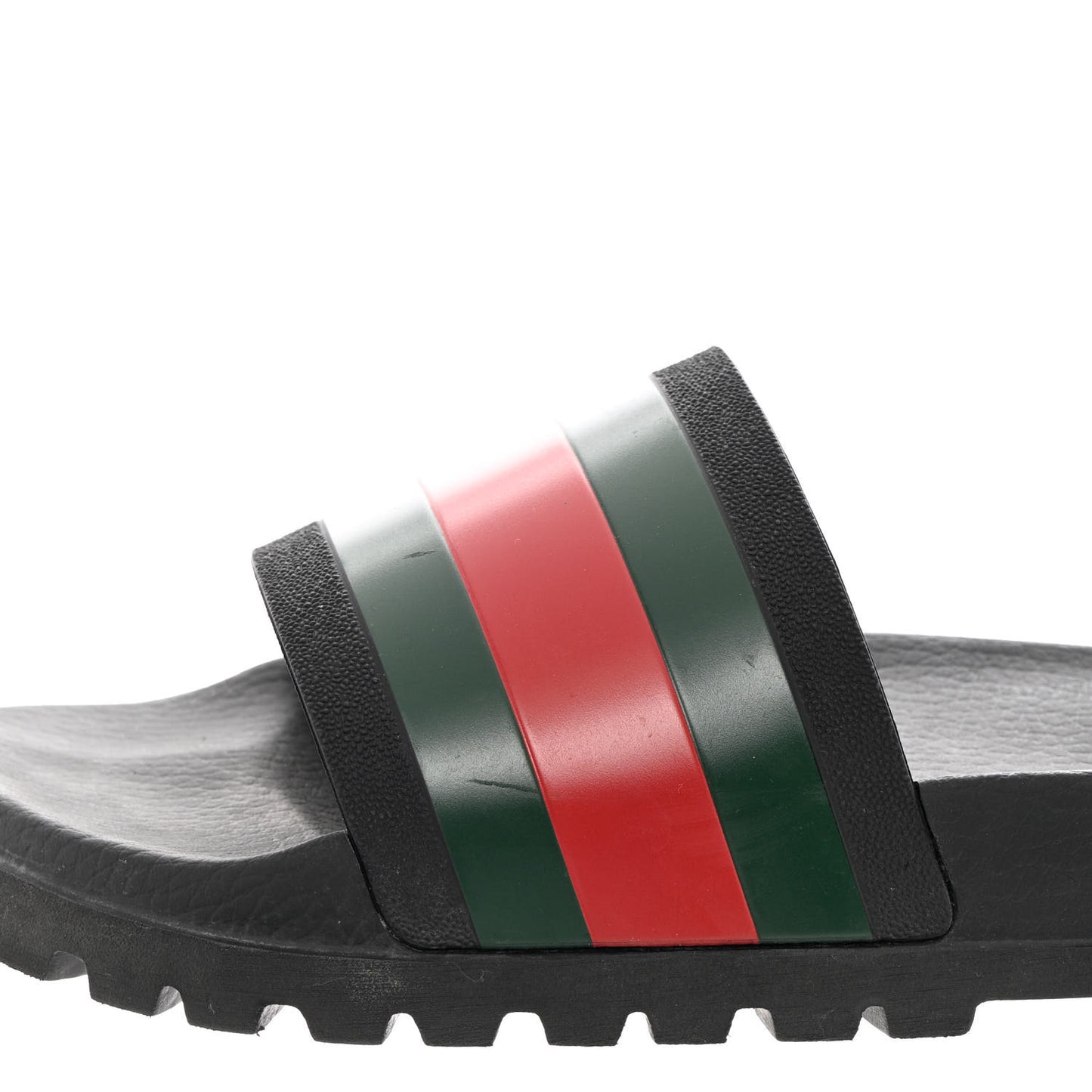 Rubber Web Mens Lug Sole Slide Sandals 11 Black Green Red