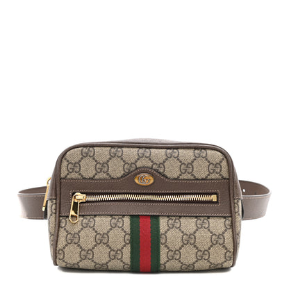 Gucci GG Supreme Monogram Web Small Ophidia Belt Bag Dark Brown 1 of 10