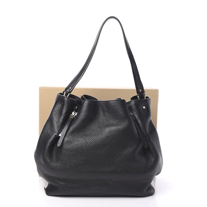 Burberry Grainy Calfskin House Check Medium Maidstone Black 11 of 11