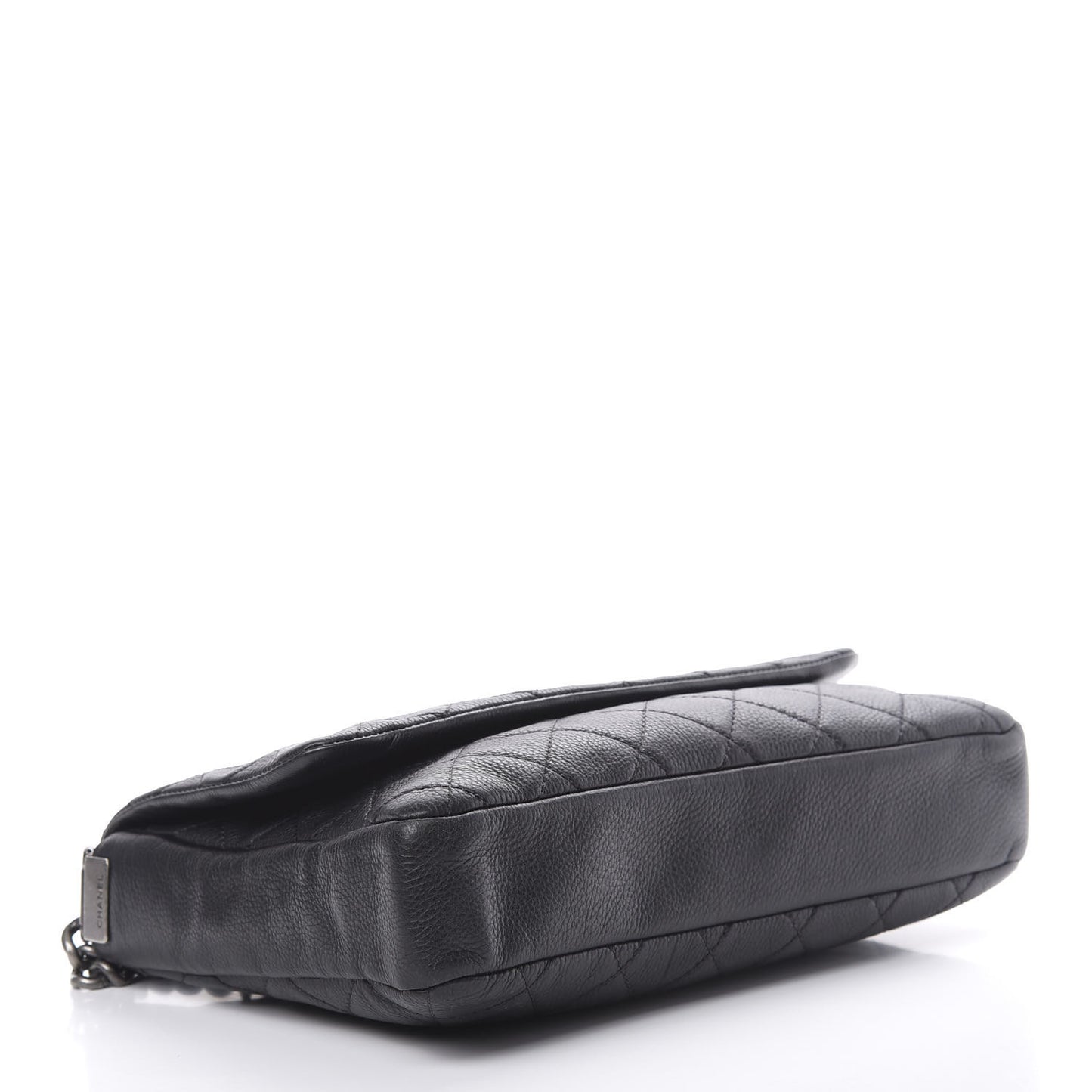 Calfskin Quilted Couture Messenger Black