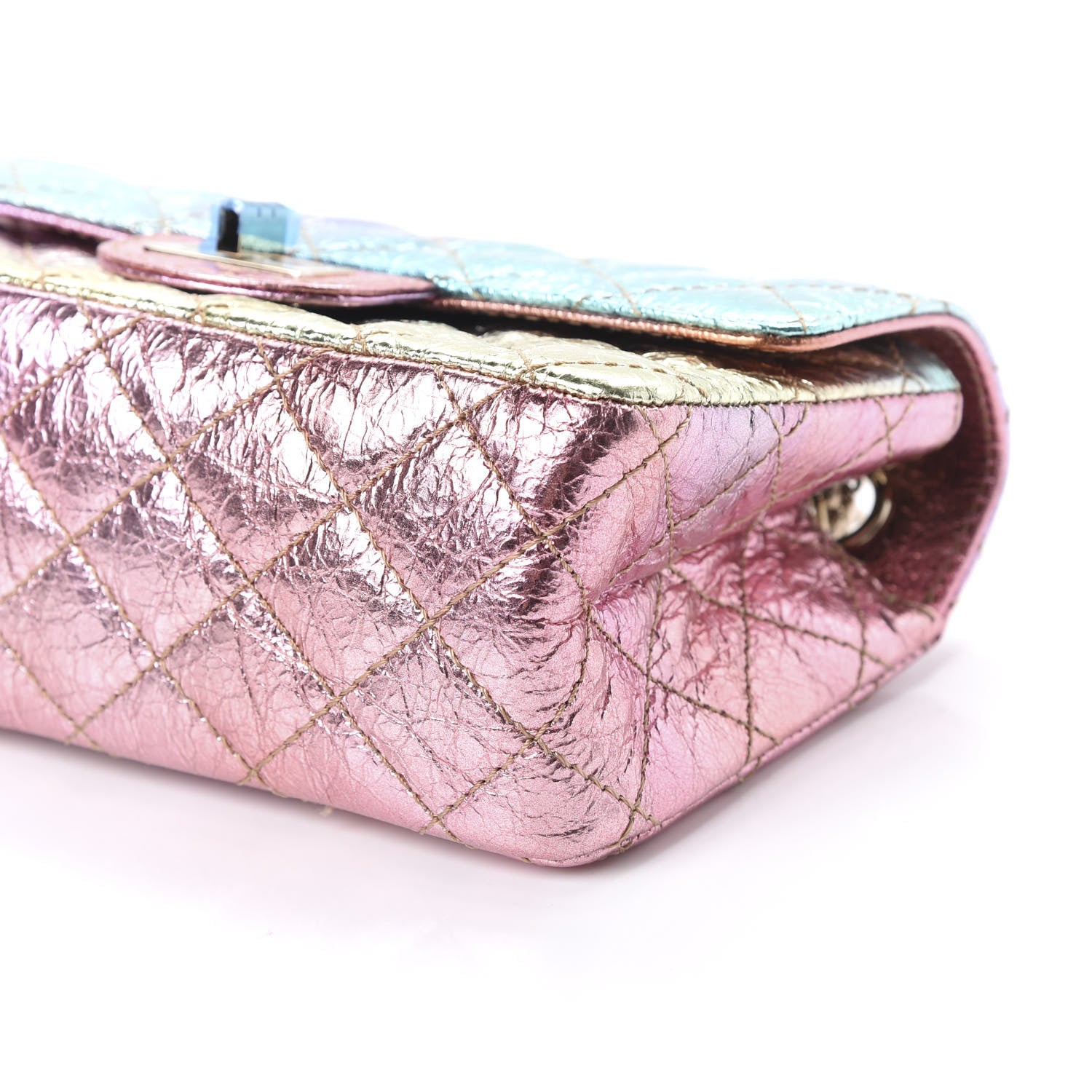 Chanel Metallic Goatskin Quilted Mini 2.55 Reissue Flap Multicolor 7 of 12