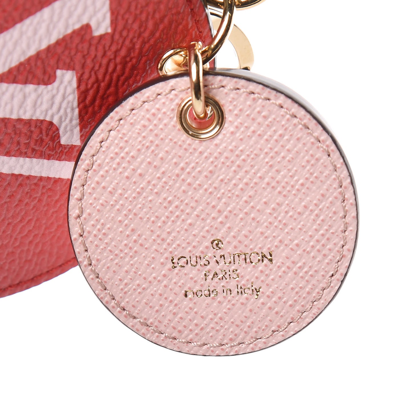 Monogram Giant Bag Charm Key Holder Rouge