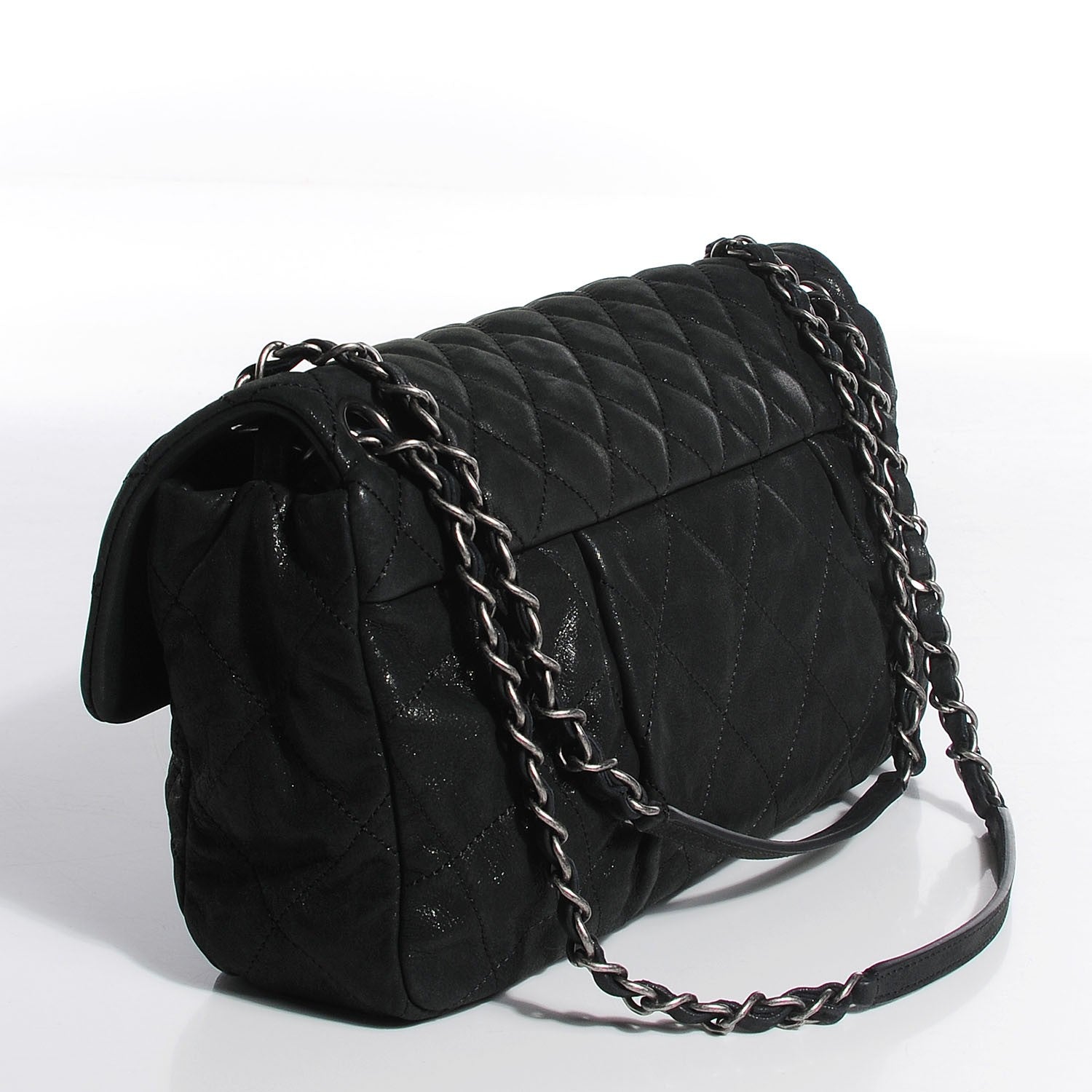 Chanel Iridescent Calfskin Large Chic Quilt Flap Black 3 of 8
