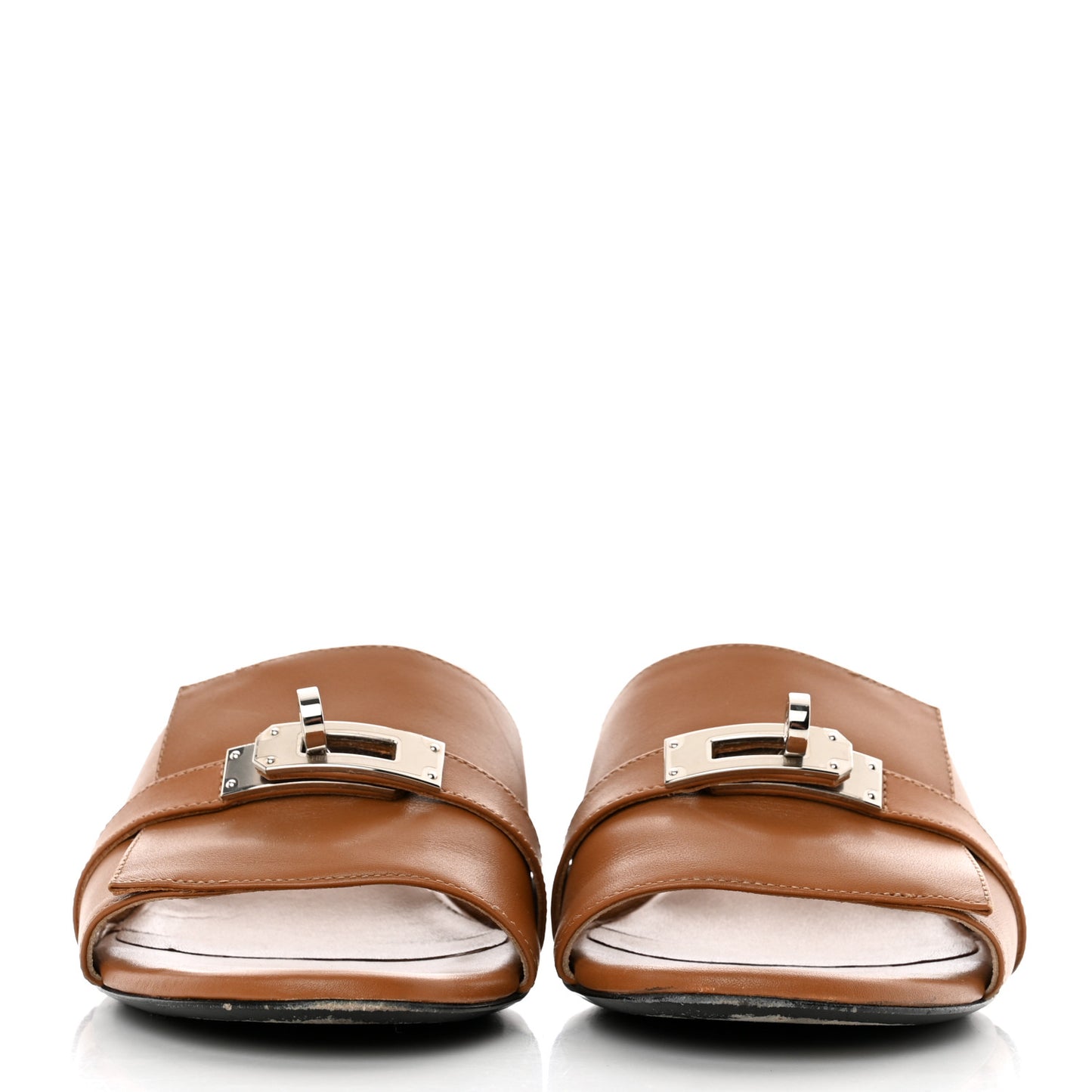 Calfskin Gigi 50 Sandals 37.5 Naturel