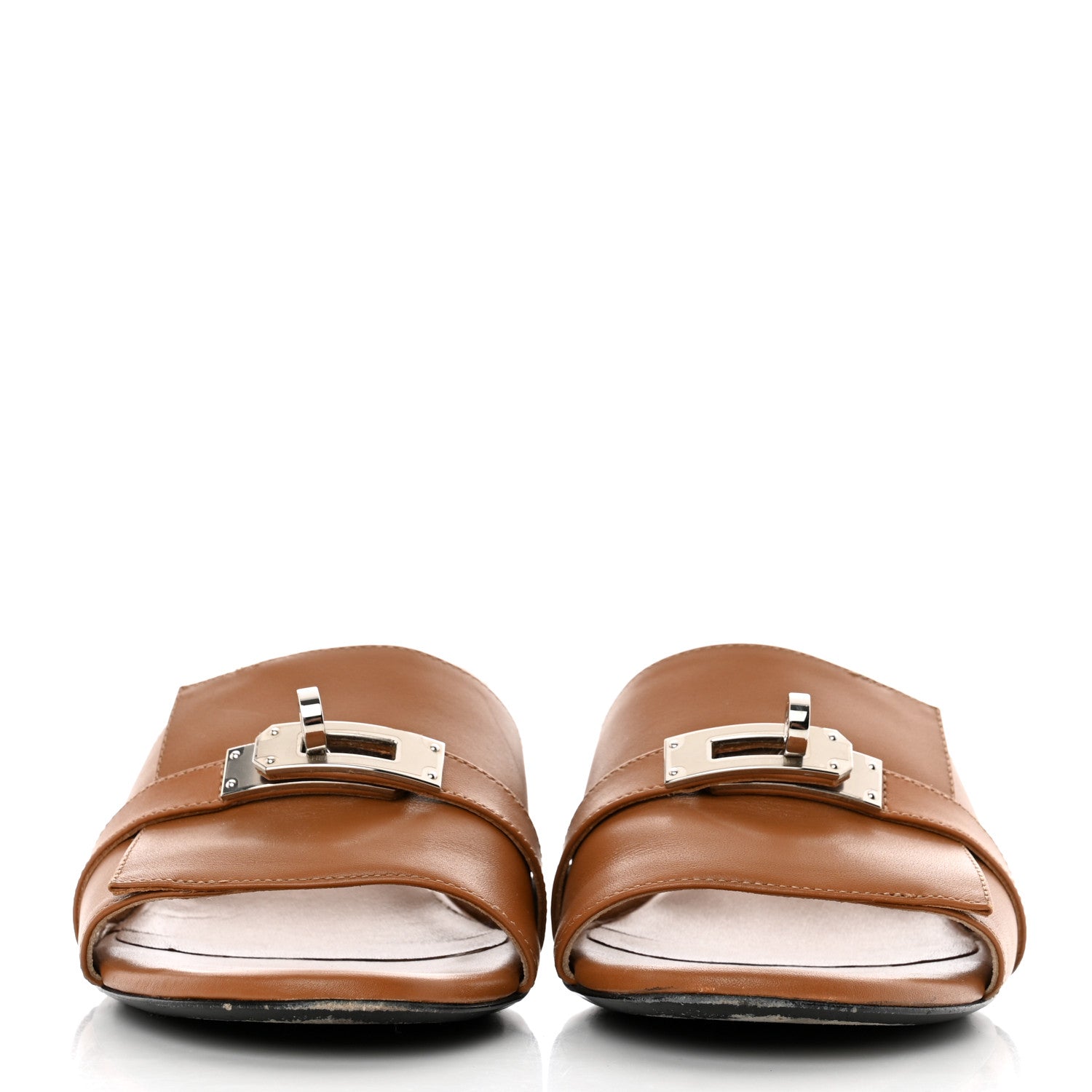 Hermes Calfskin Gigi 50 Sandals 37.5 Naturel 2 of 11