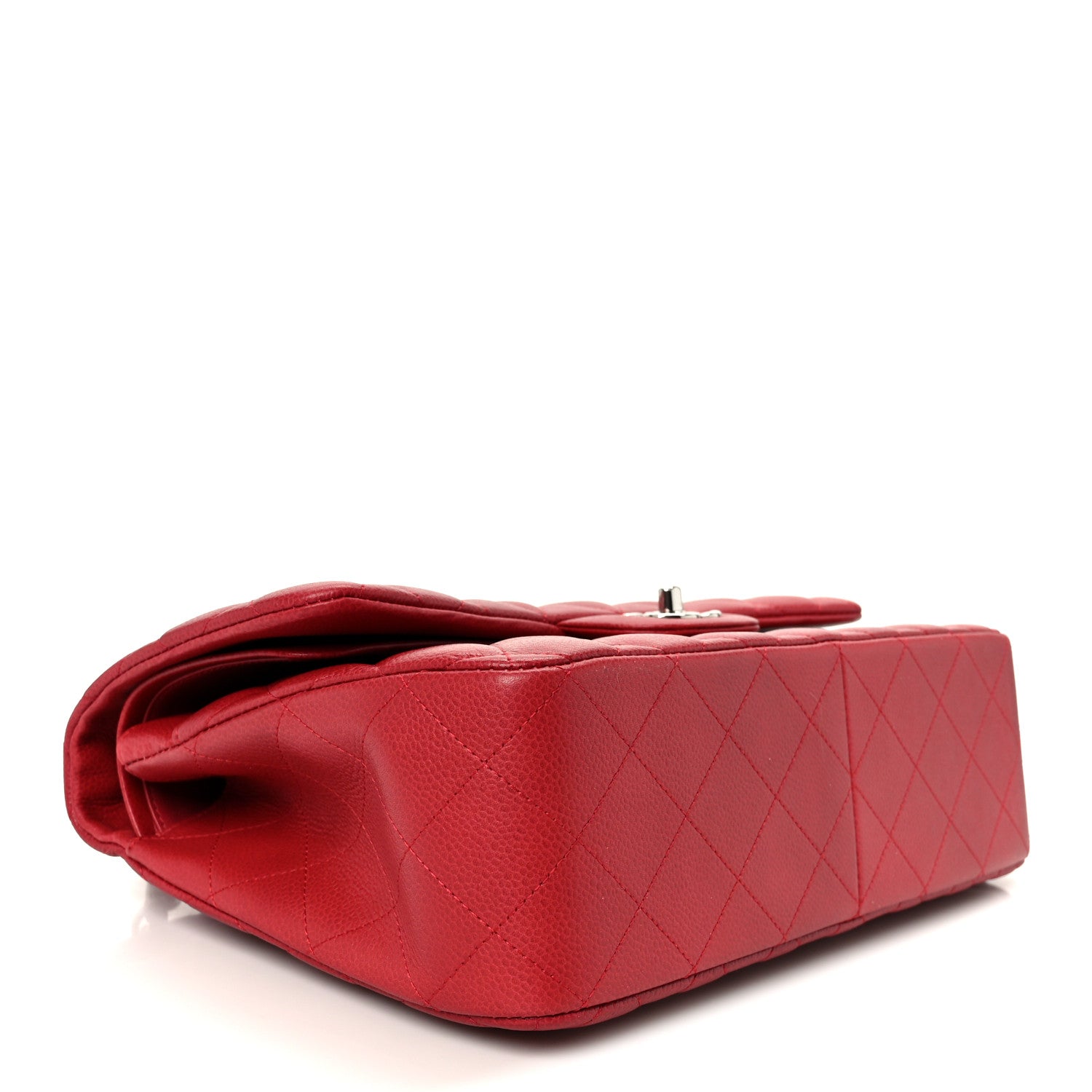 Chanel Caviar Quilted Jumbo Double Flap Dark Red 4 of 11