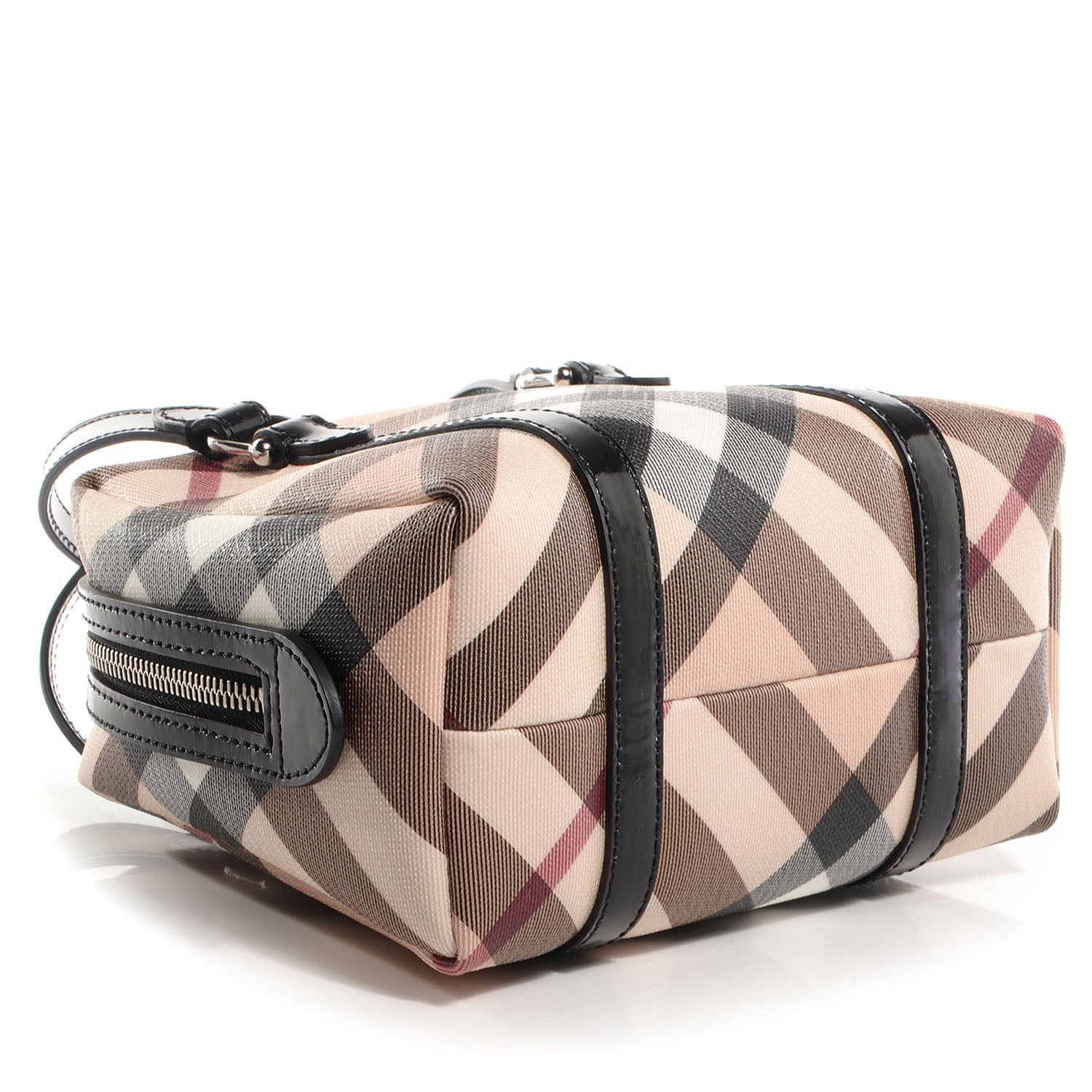 Burberry Patent Nova Check Sophie Satchel Black 4 of 8