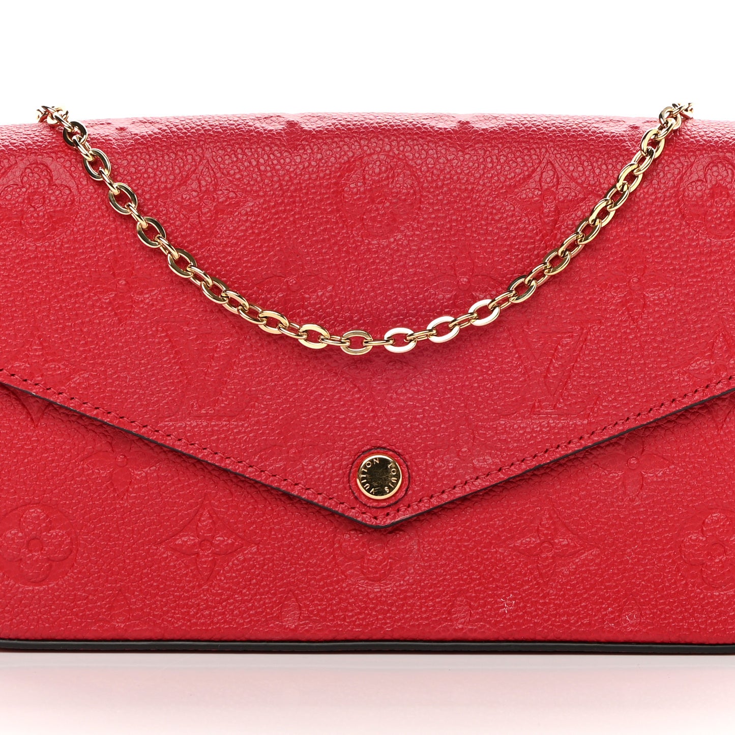 Empreinte Pochette Felicie Chain Wallet Scarlet